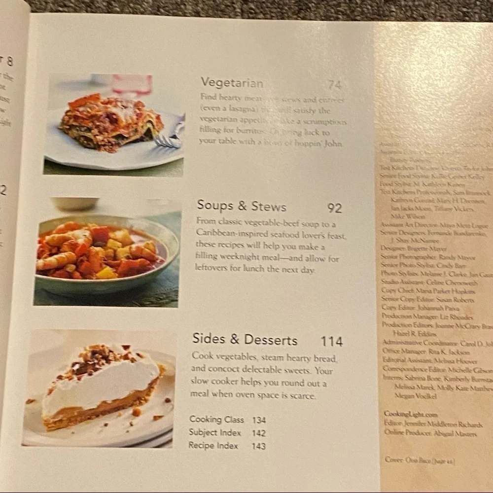 Cooking Light Slow Cooker Hard Cover Cookbook